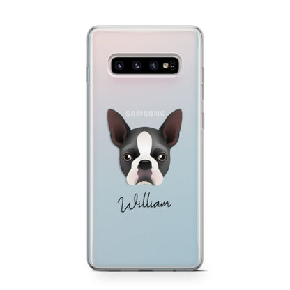 Boston Terrier Personalised Samsung Galaxy S10 Case