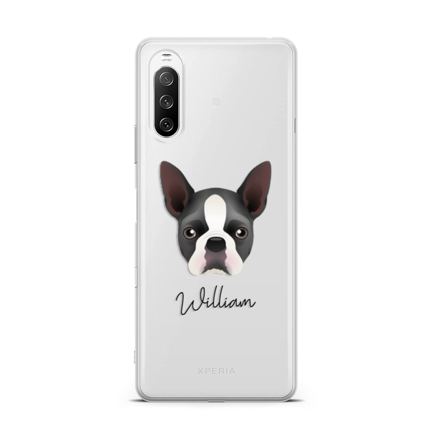 Boston Terrier Personalised Sony Xperia 10 III Case