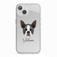 Boston Terrier Personalised iPhone 13 TPU Impact Case with White Edges