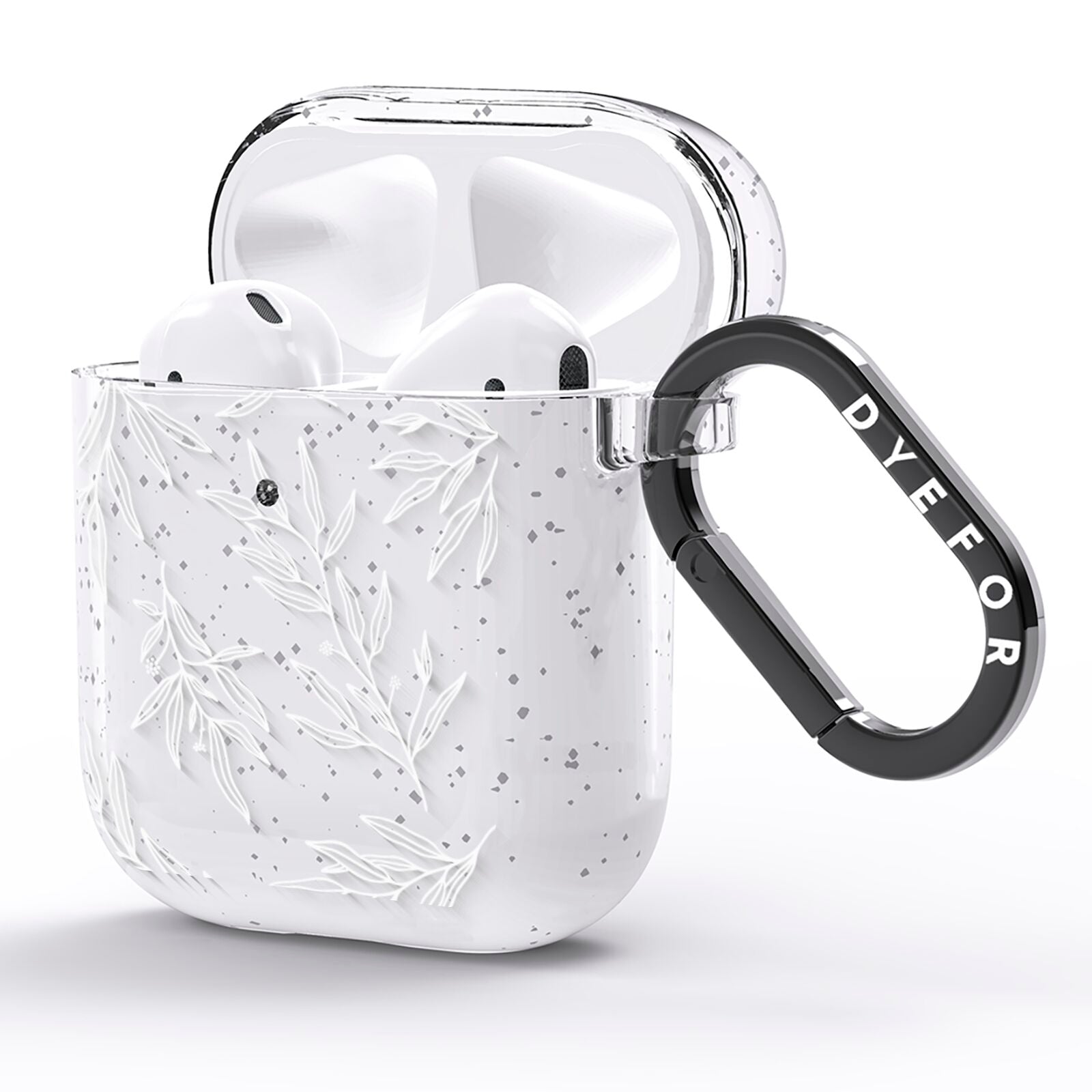 Botanical Leaf AirPods Glitter Case Side Image