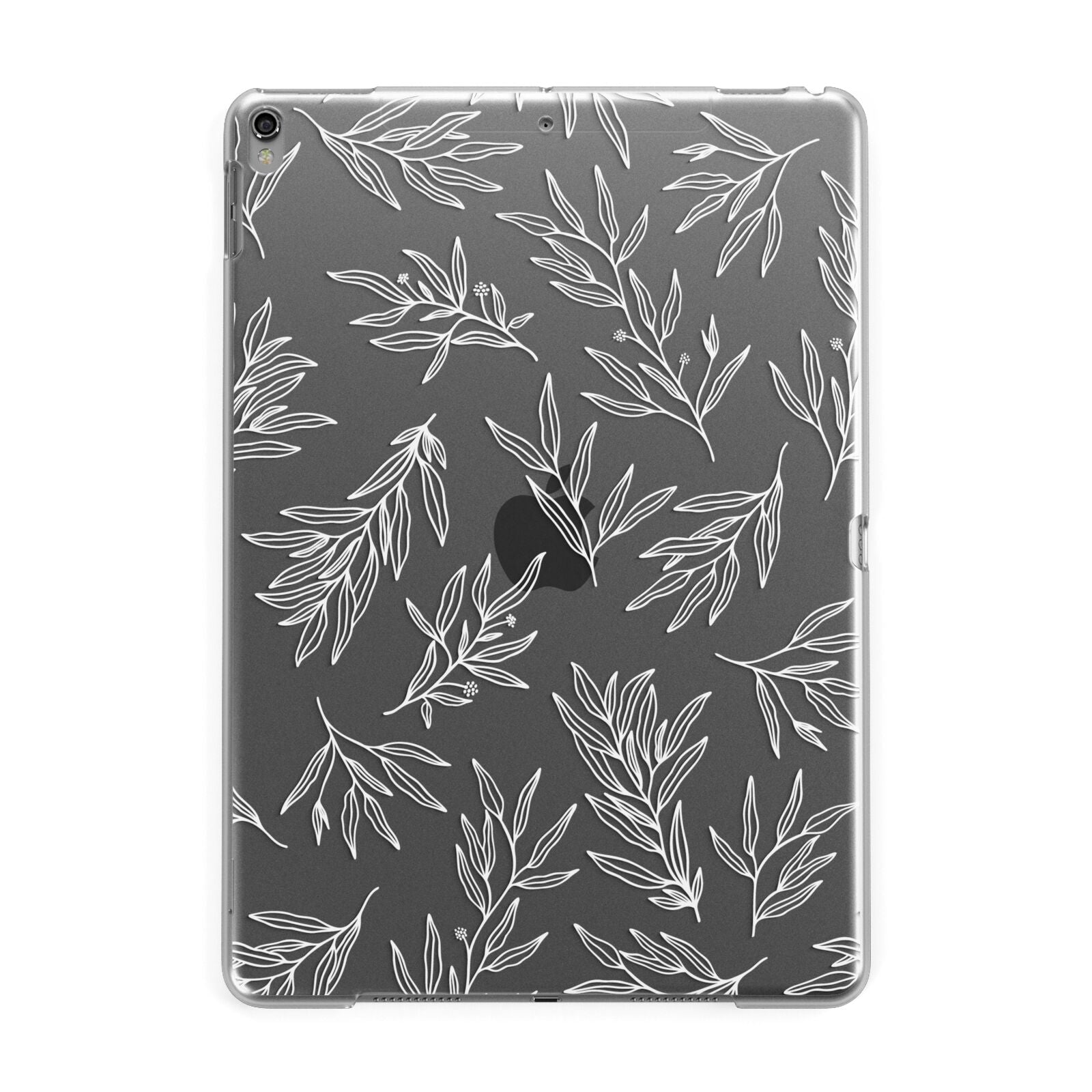 Botanical Leaf Apple iPad Grey Case