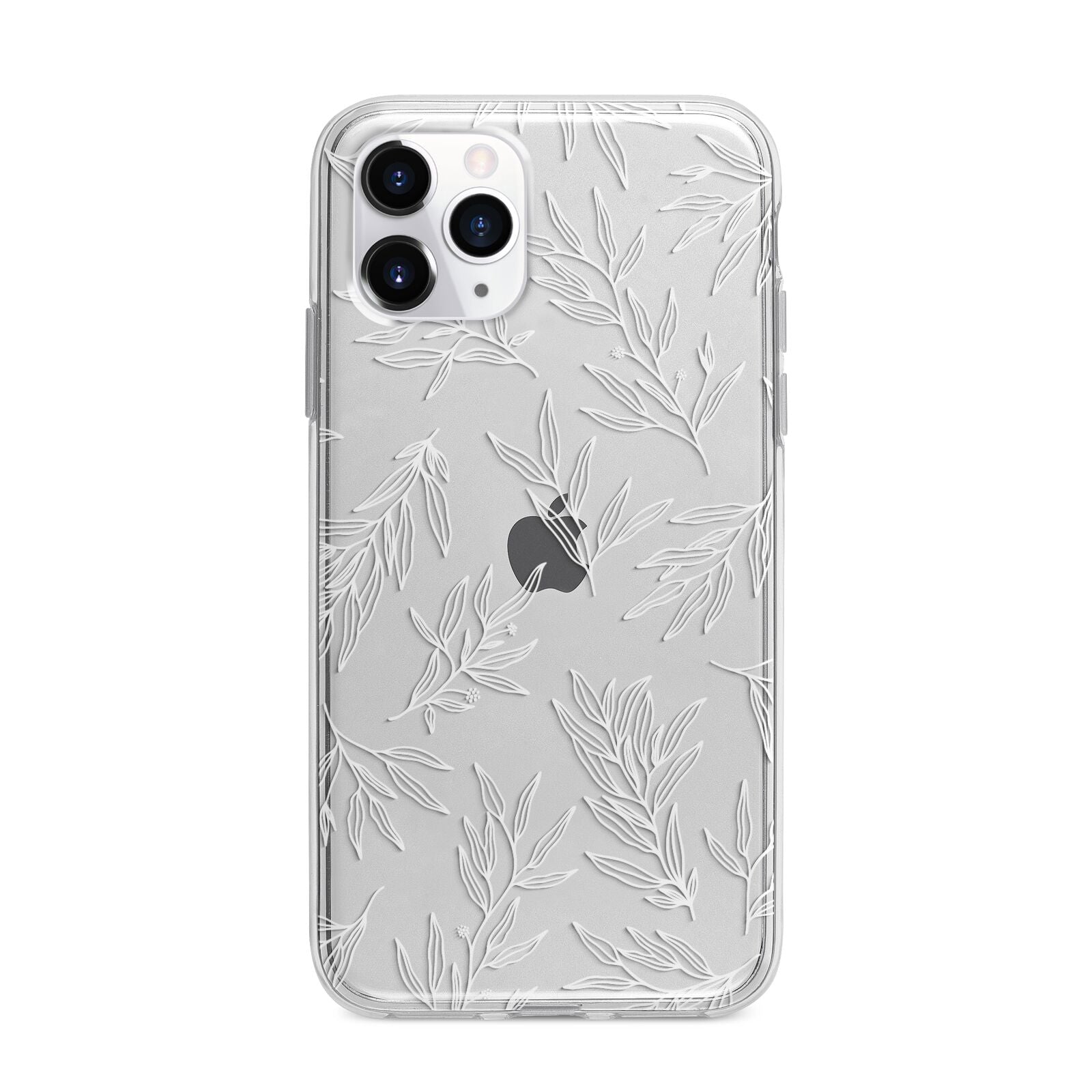 Botanical Leaf Apple iPhone 11 Pro Max in Silver with Bumper Case