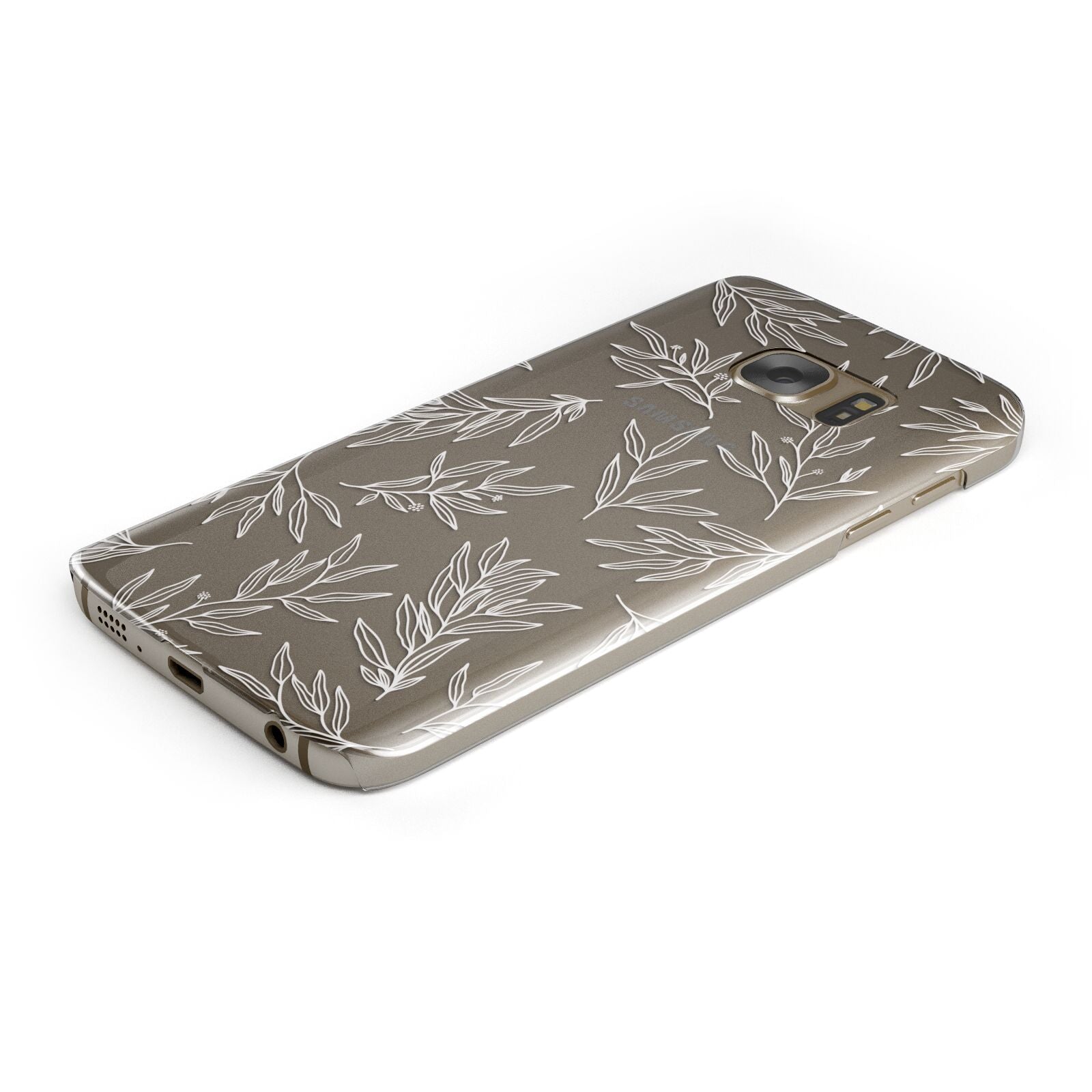 Botanical Leaf Protective Samsung Galaxy Case Angled Image