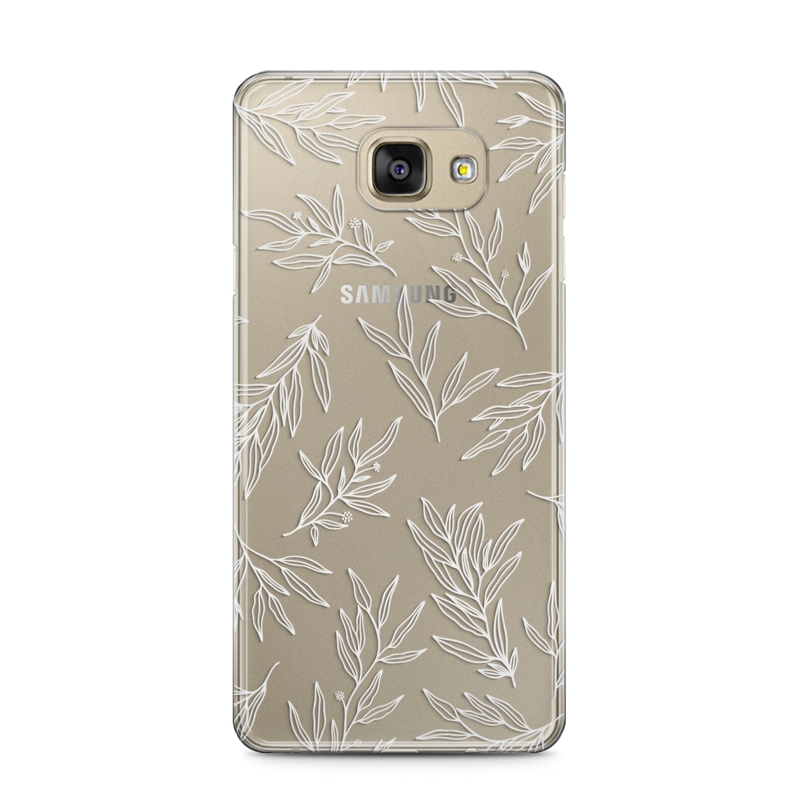 Botanical Leaf Samsung Galaxy A5 2016 Case on gold phone