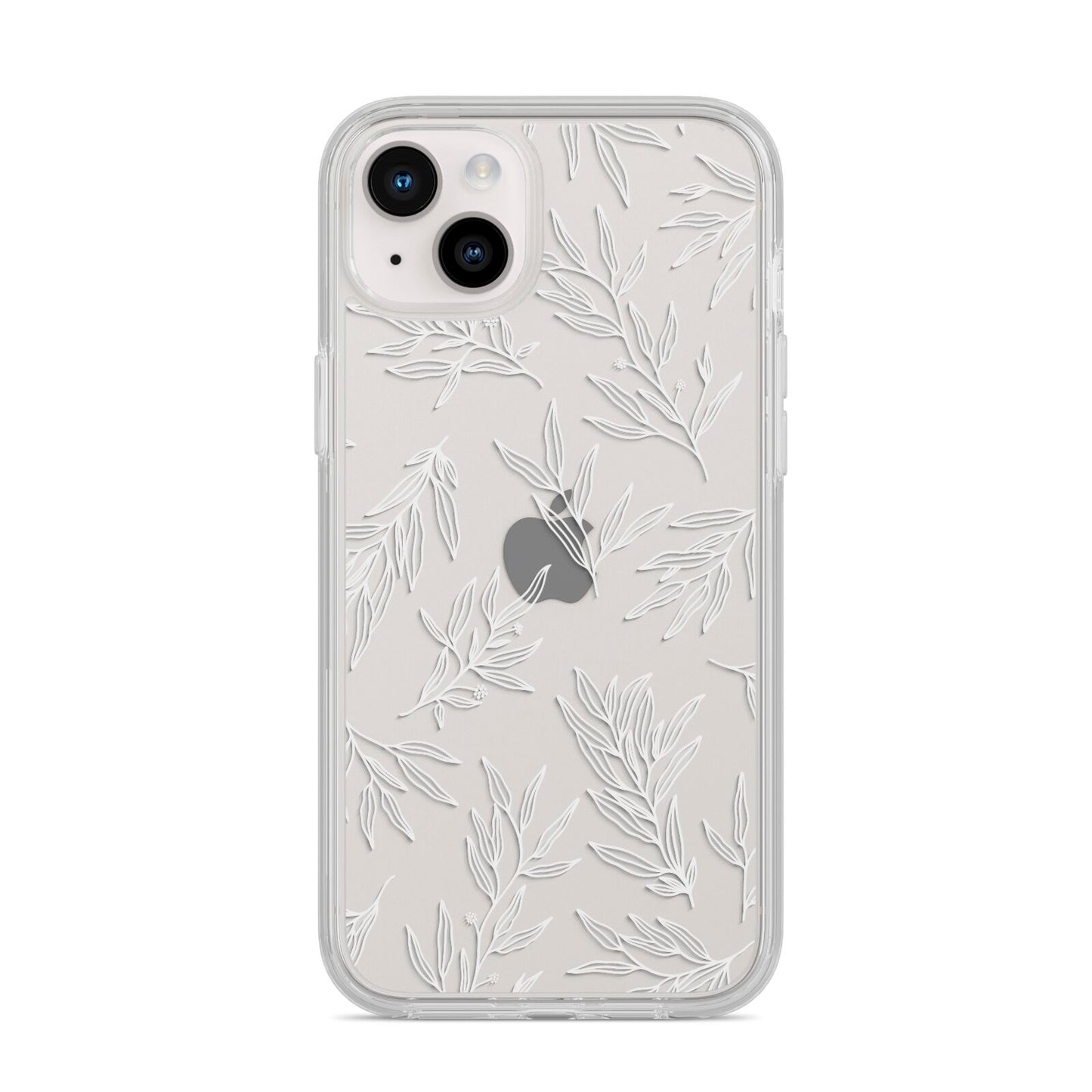 Botanical Leaf iPhone 14 Plus Clear Tough Case Starlight