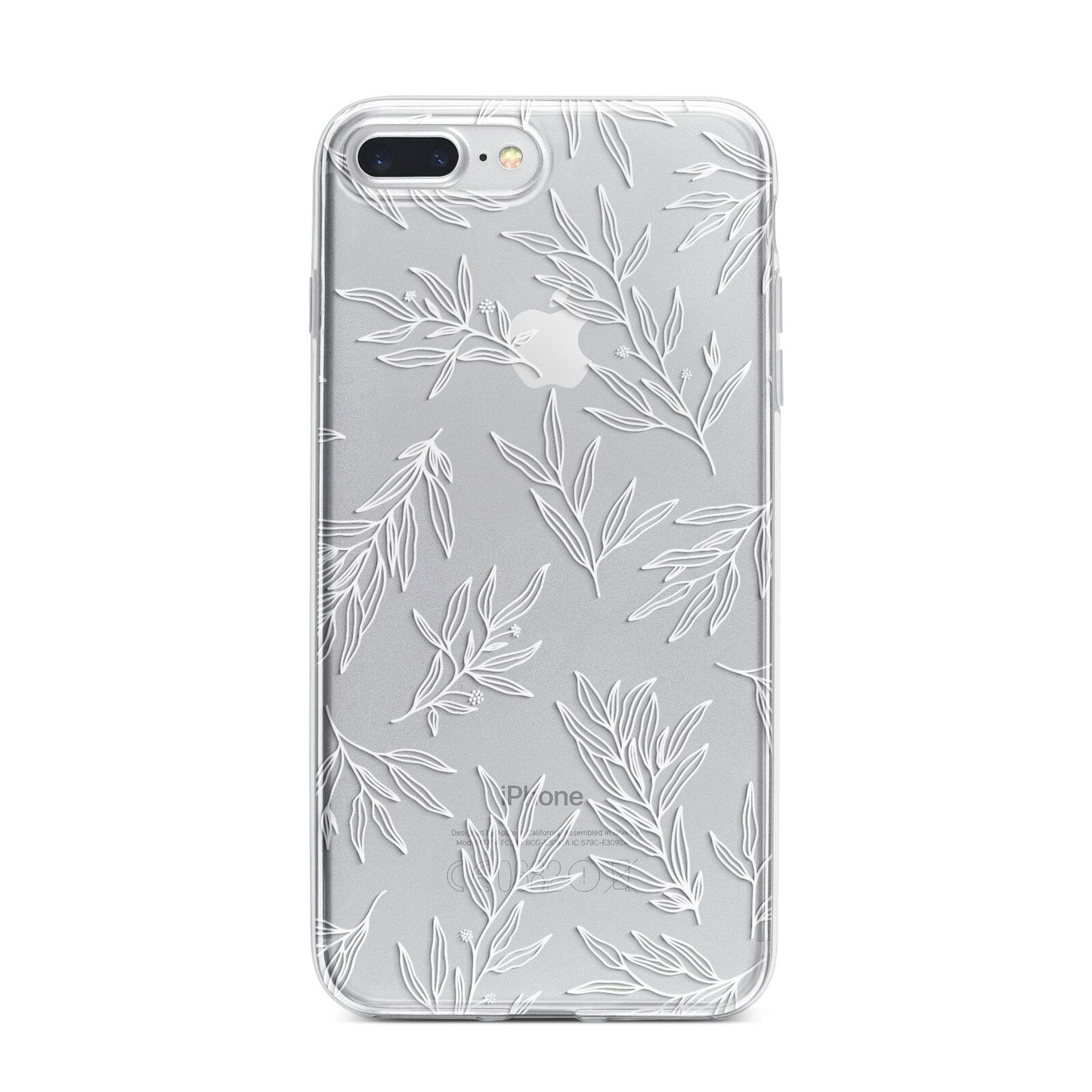 Botanical Leaf iPhone 7 Plus Bumper Case on Silver iPhone