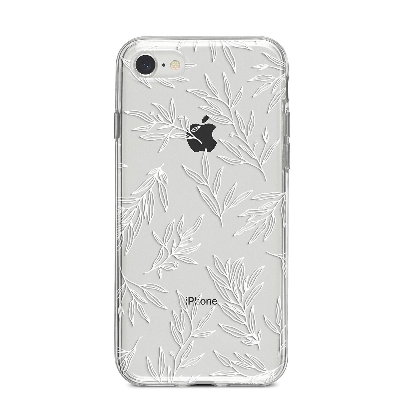 Botanical Leaf iPhone 8 Bumper Case on Silver iPhone