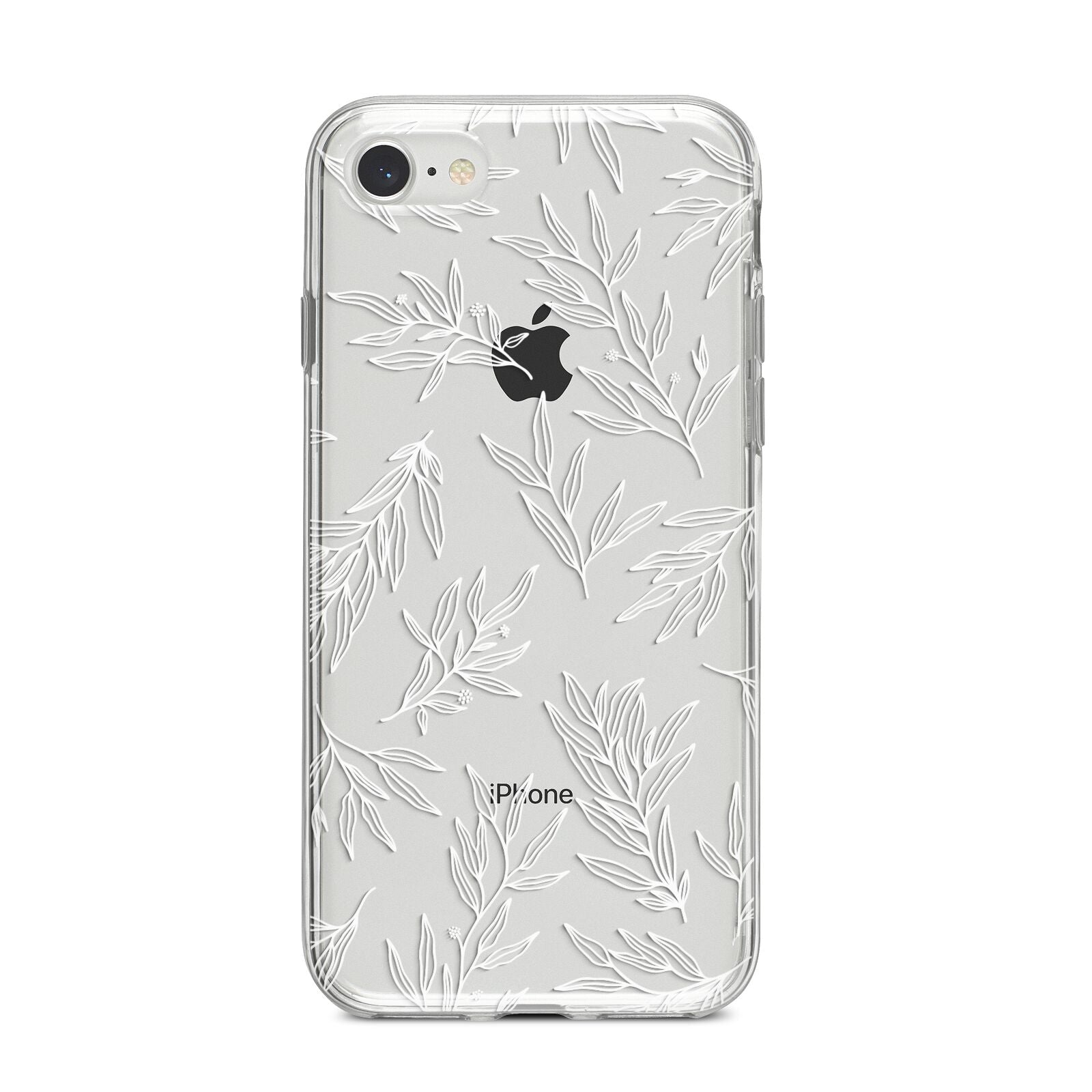 Botanical Leaf iPhone 8 Bumper Case on Silver iPhone