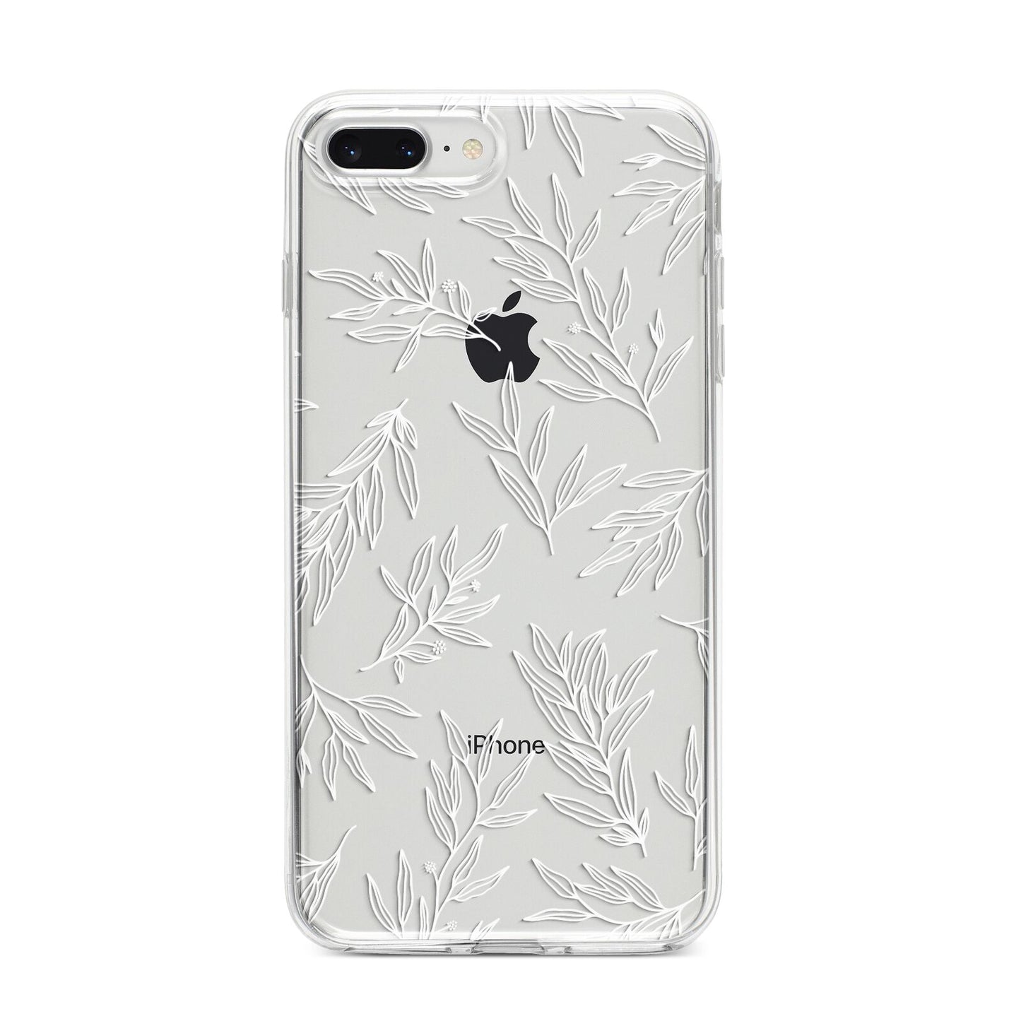 Botanical Leaf iPhone 8 Plus Bumper Case on Silver iPhone