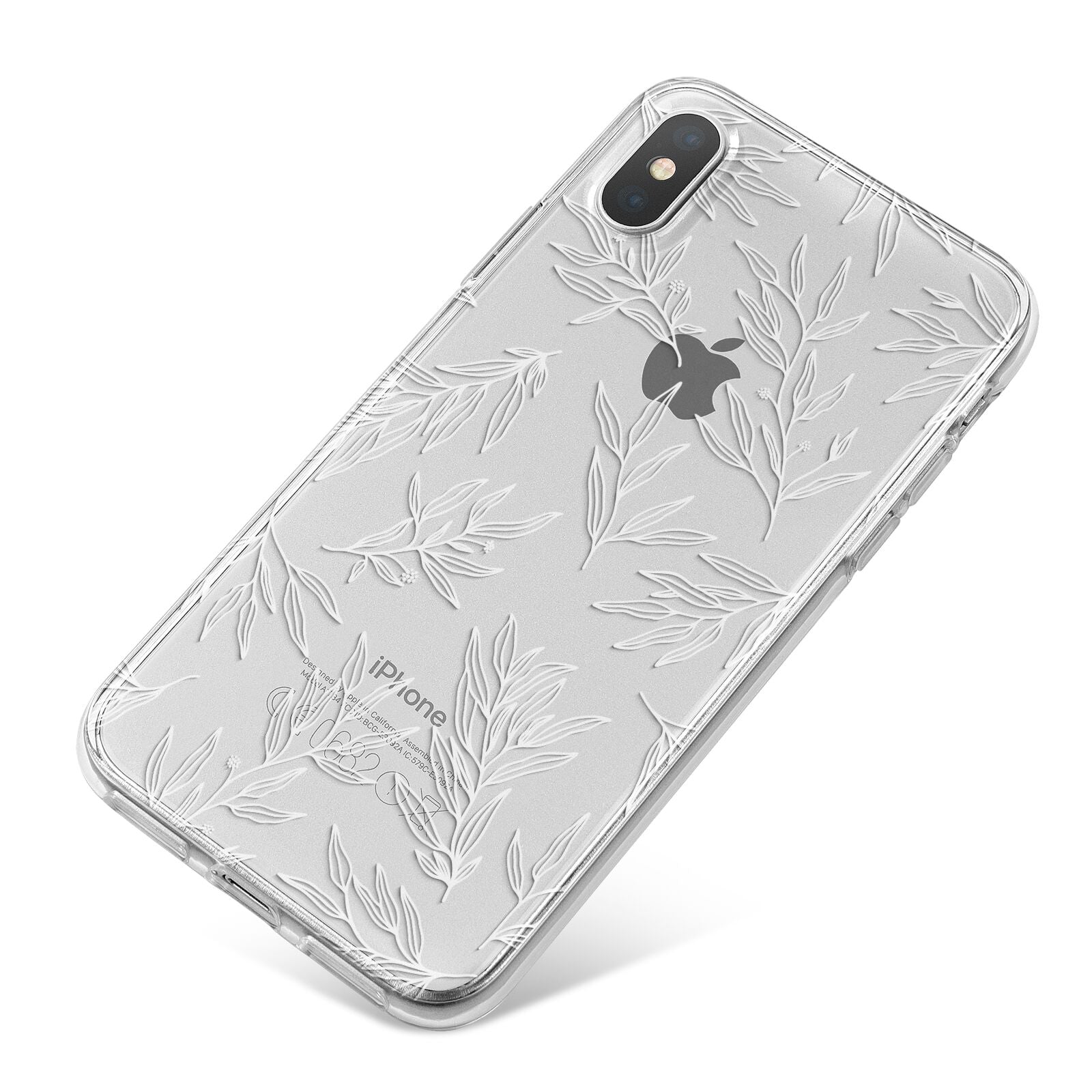 Botanical Leaf iPhone X Bumper Case on Silver iPhone