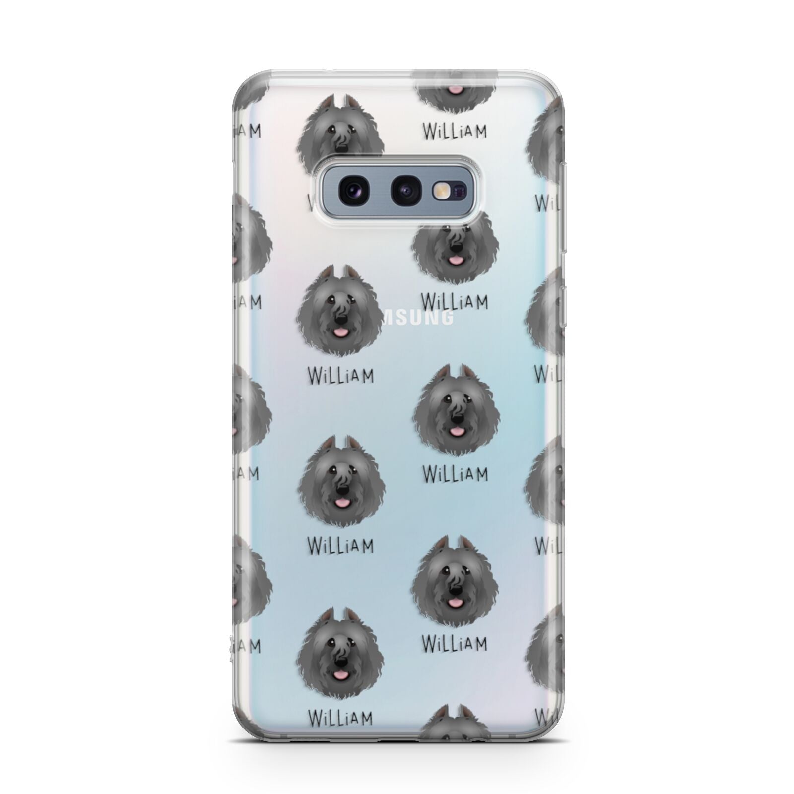 Bouvier Des Flandres Icon with Name Samsung Galaxy S10E Case