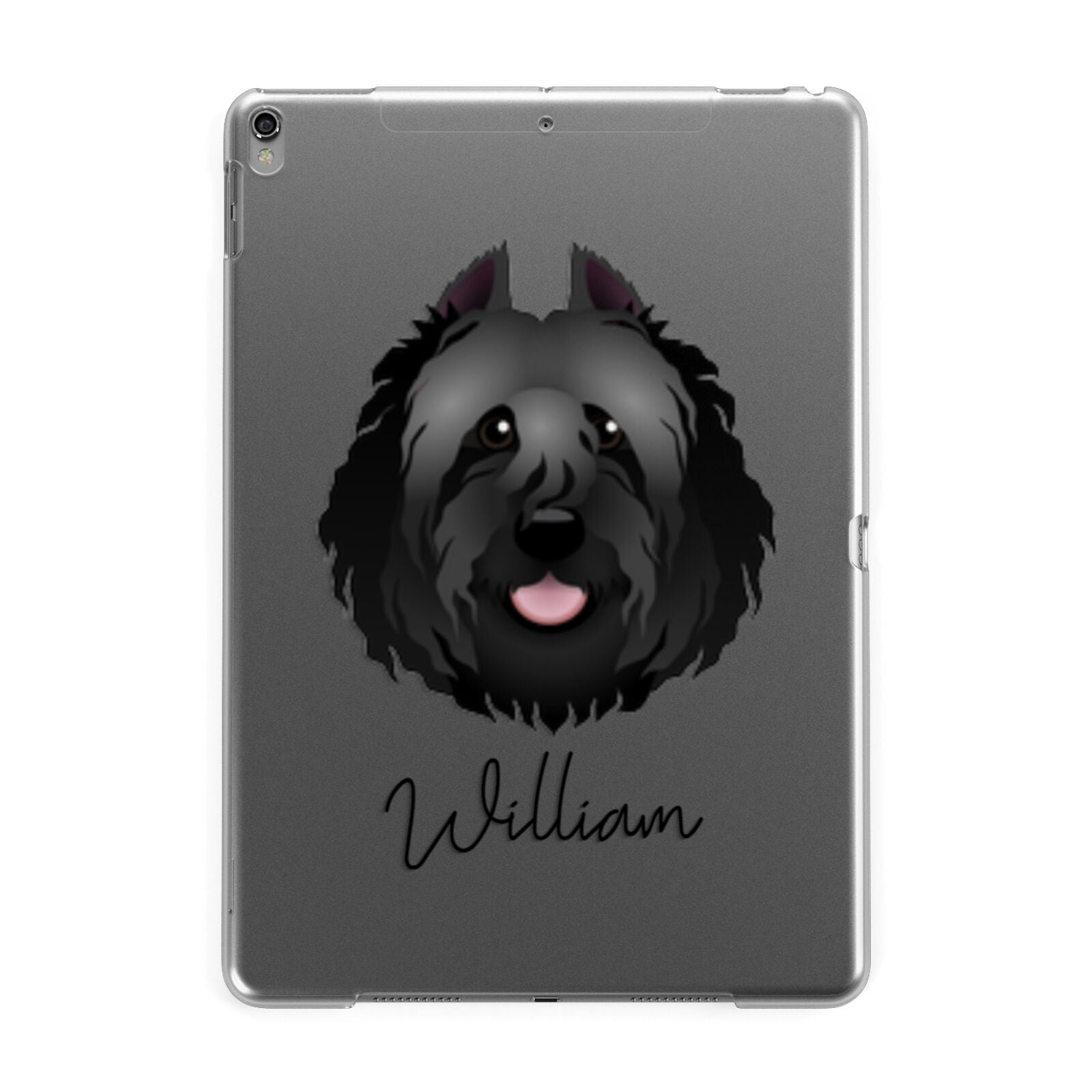 Bouvier Des Flandres Personalised Apple iPad Grey Case