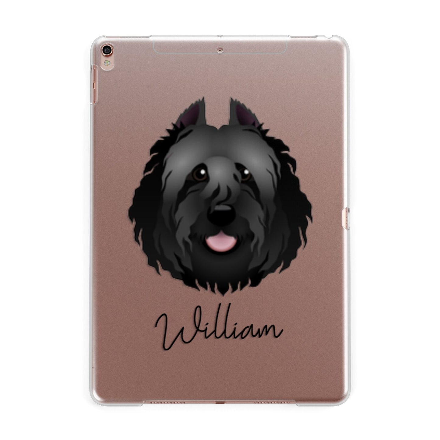 Bouvier Des Flandres Personalised Apple iPad Rose Gold Case