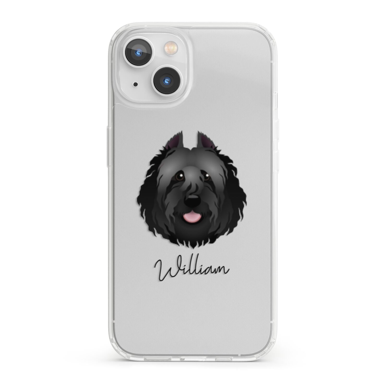 Bouvier Des Flandres Personalised iPhone 13 Clear Bumper Case