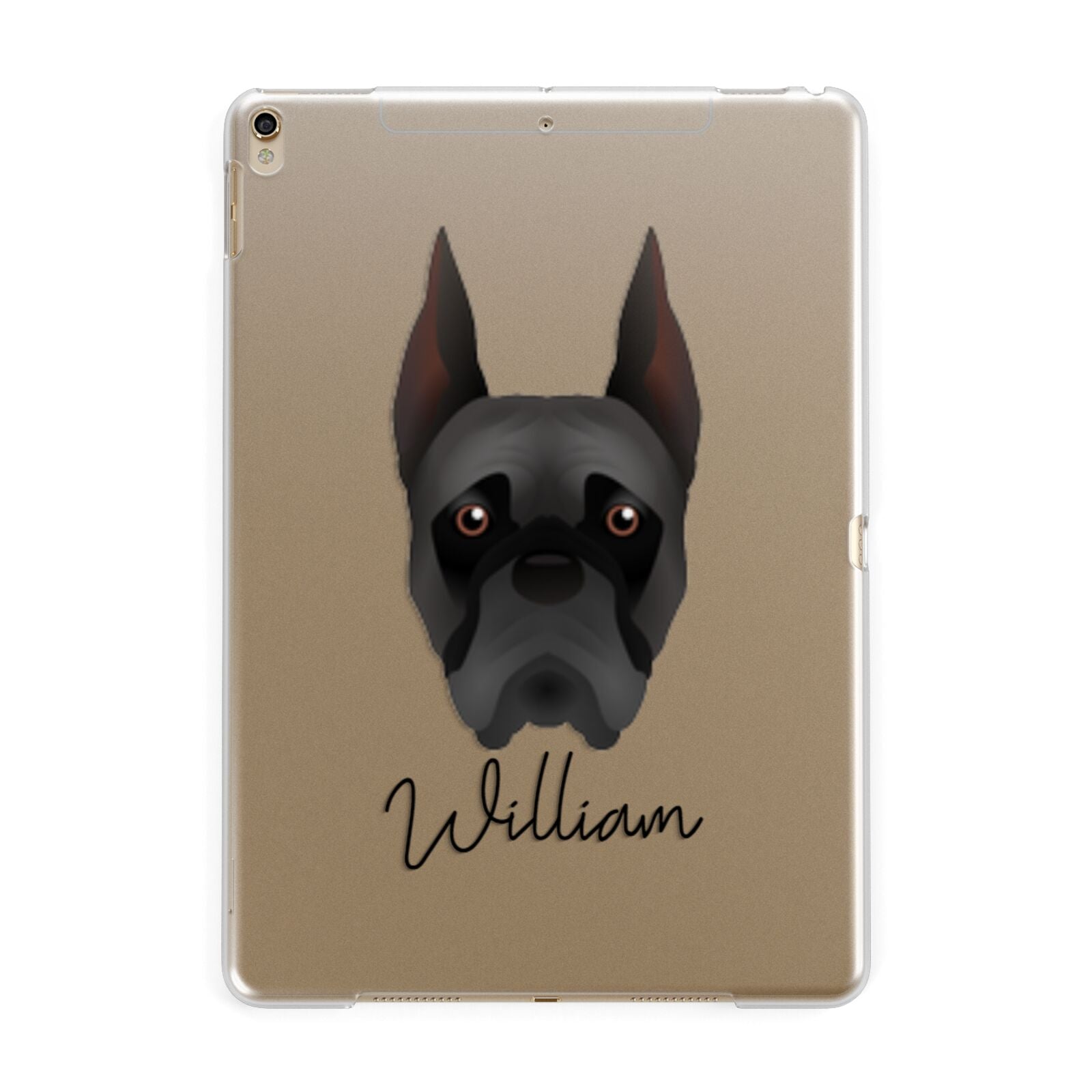 Boxer Personalised Apple iPad Gold Case