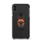 Boxer Personalised Apple iPhone Xs Max Impact Case Black Edge on Black Phone