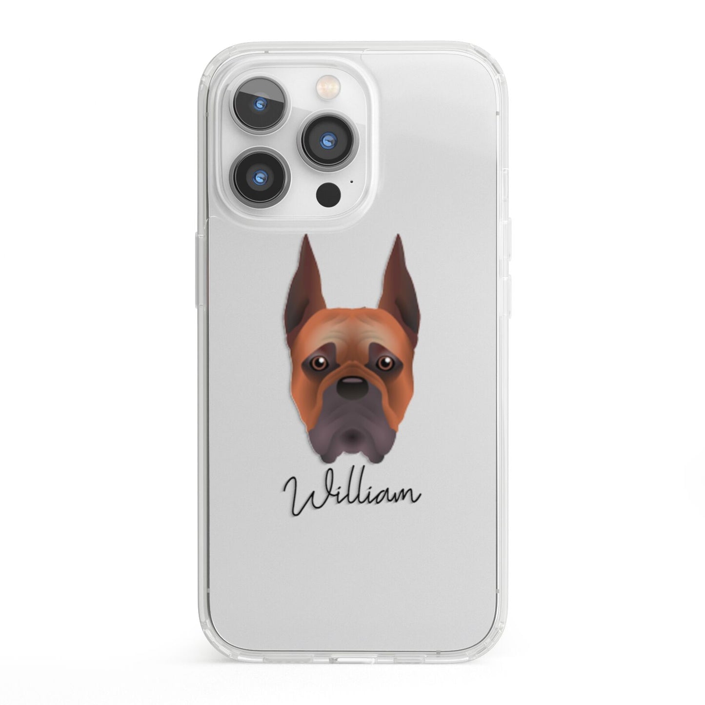 Boxer Personalised iPhone 13 Pro Clear Bumper Case