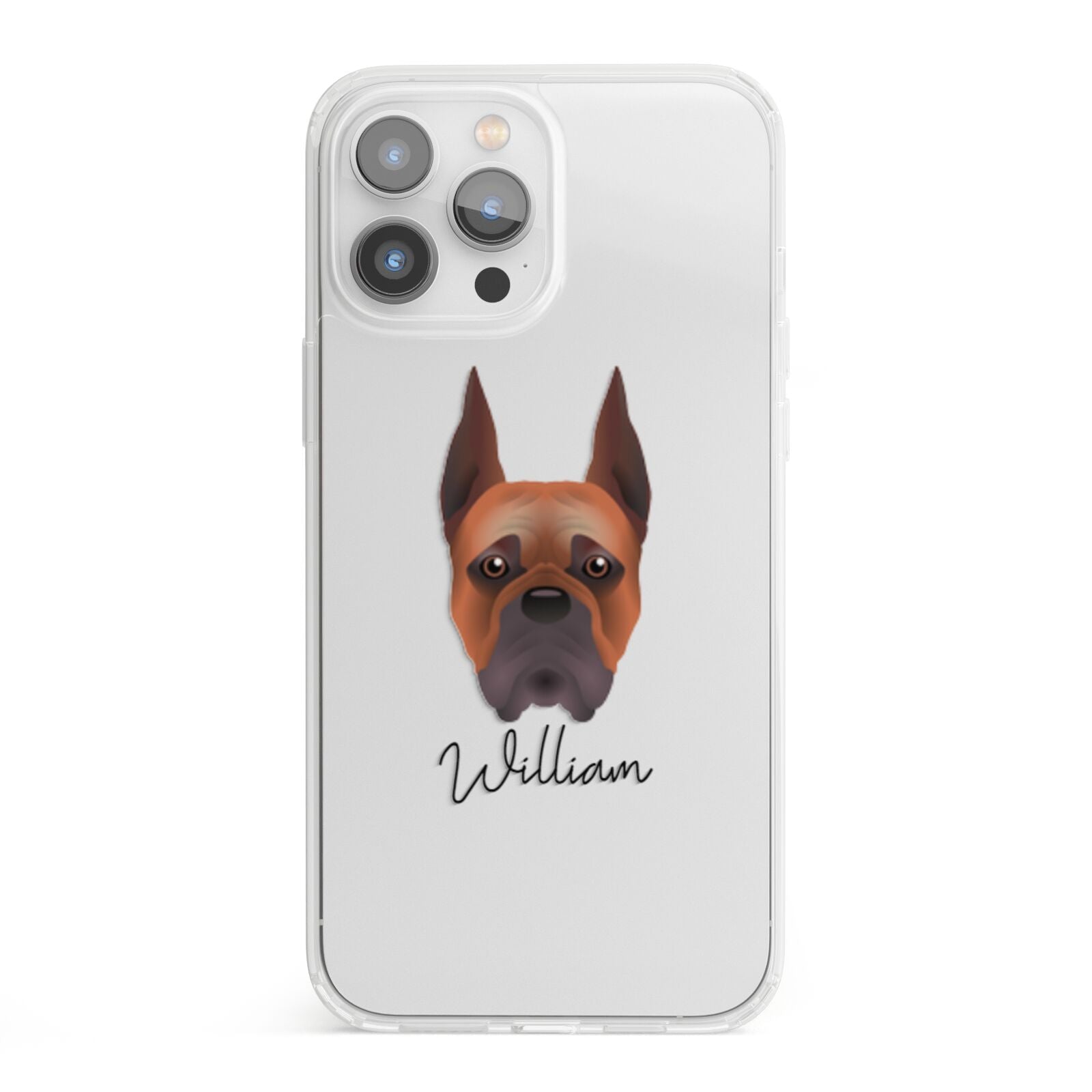 Boxer Personalised iPhone 13 Pro Max Clear Bumper Case