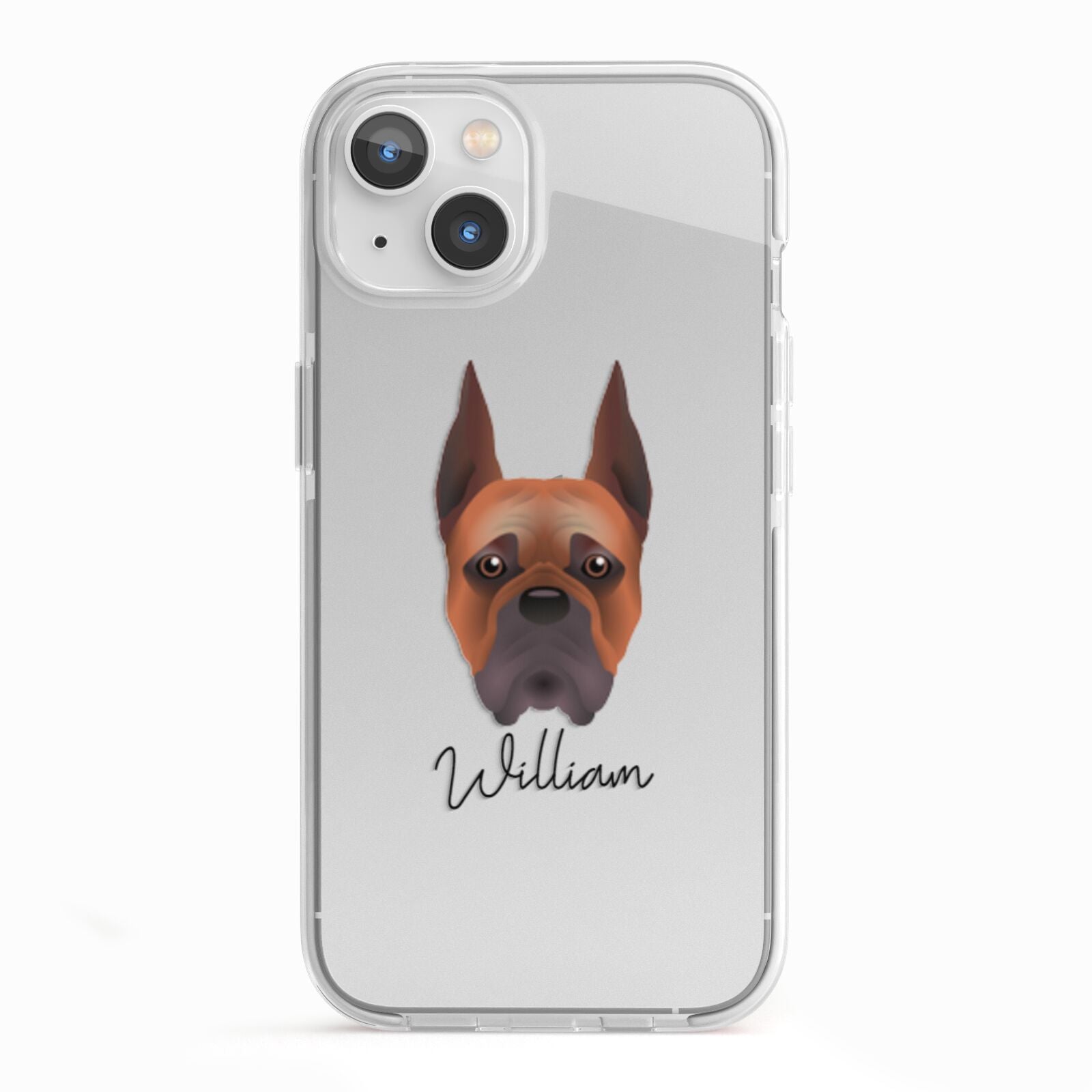 Boxer Personalised iPhone 13 TPU Impact Case with White Edges