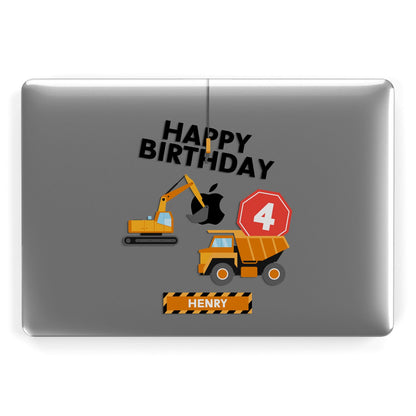 Boys Birthday Diggers Personalised Apple MacBook Case