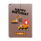 Boys Birthday Diggers Personalised Apple iPad Rose Gold Case