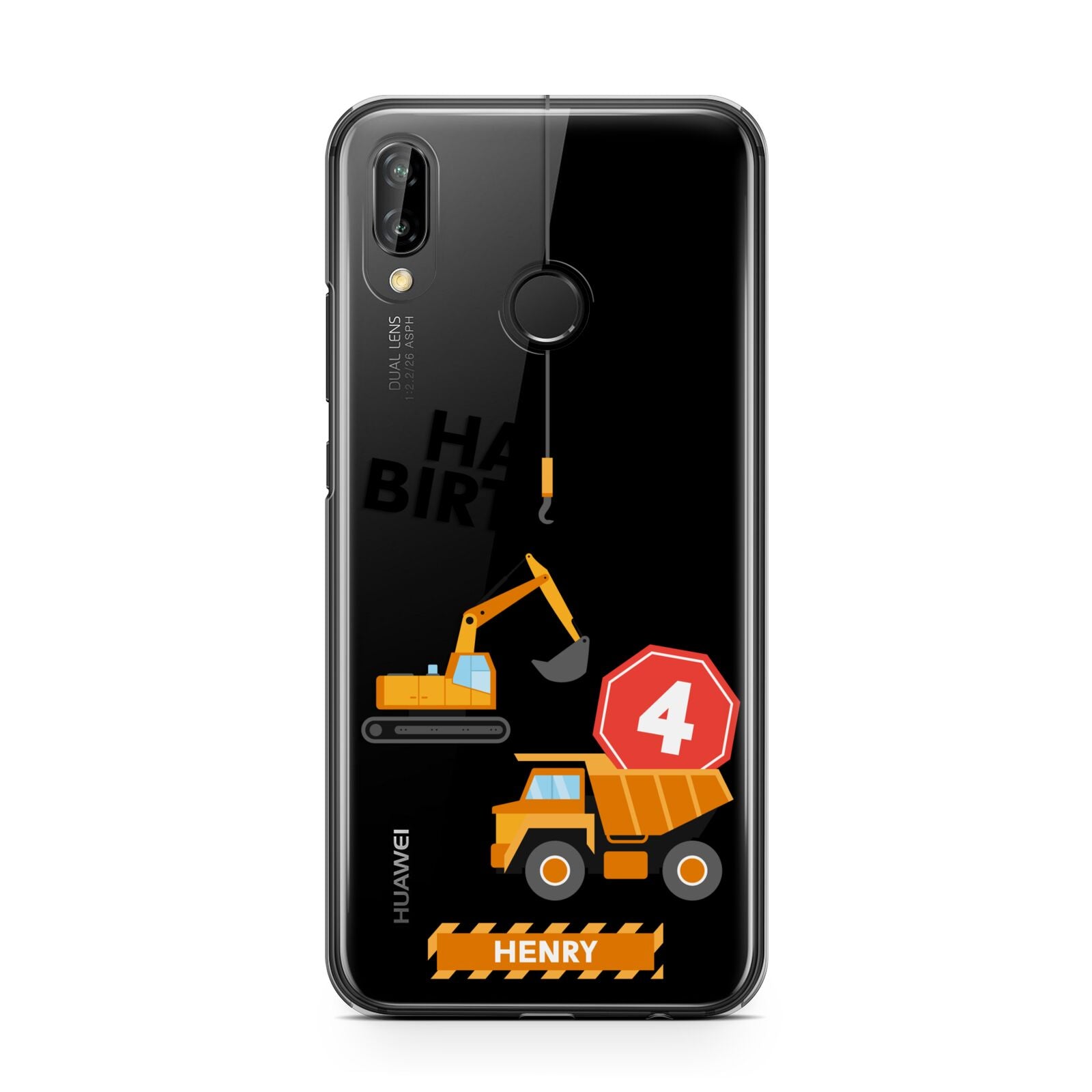 Boys Birthday Diggers Personalised Huawei P20 Lite Phone Case