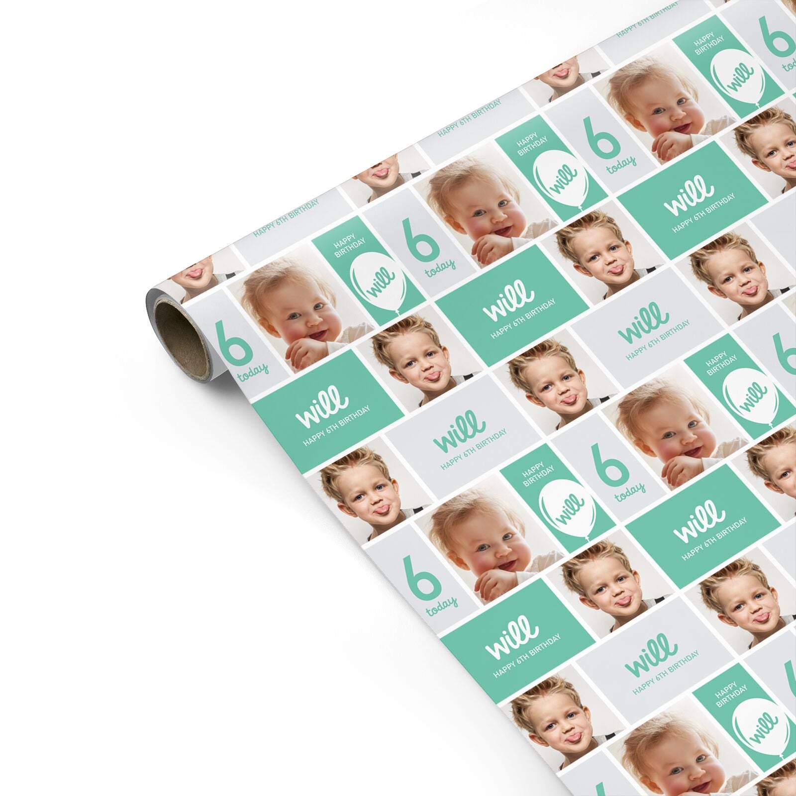 Boys Personalised Birthday Photo Personalised Gift Wrap