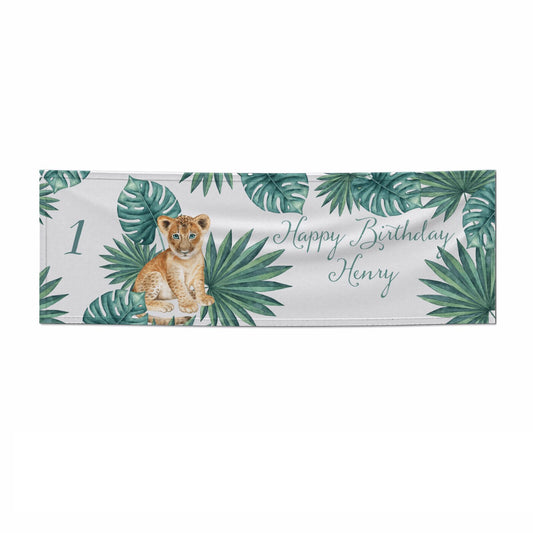 Boys Safari Wildlife Personalised 6x2 Paper Banner