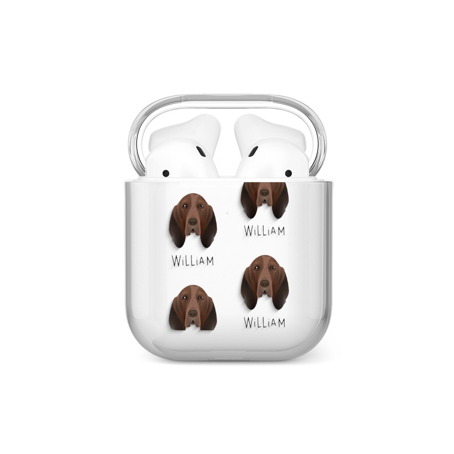 Bracco Italiano Icon with Name AirPods Case