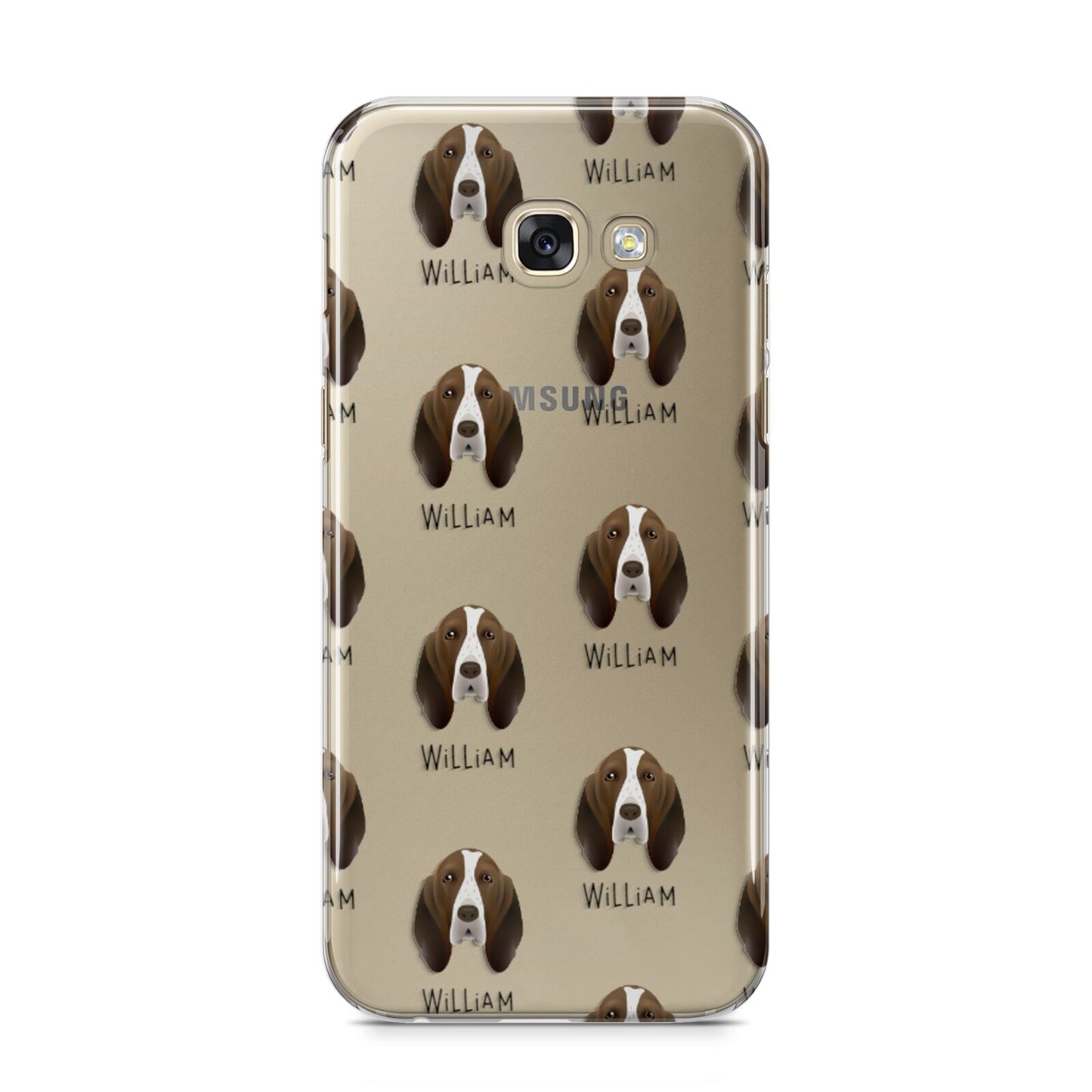 Bracco Italiano Icon with Name Samsung Galaxy A5 2017 Case on gold phone