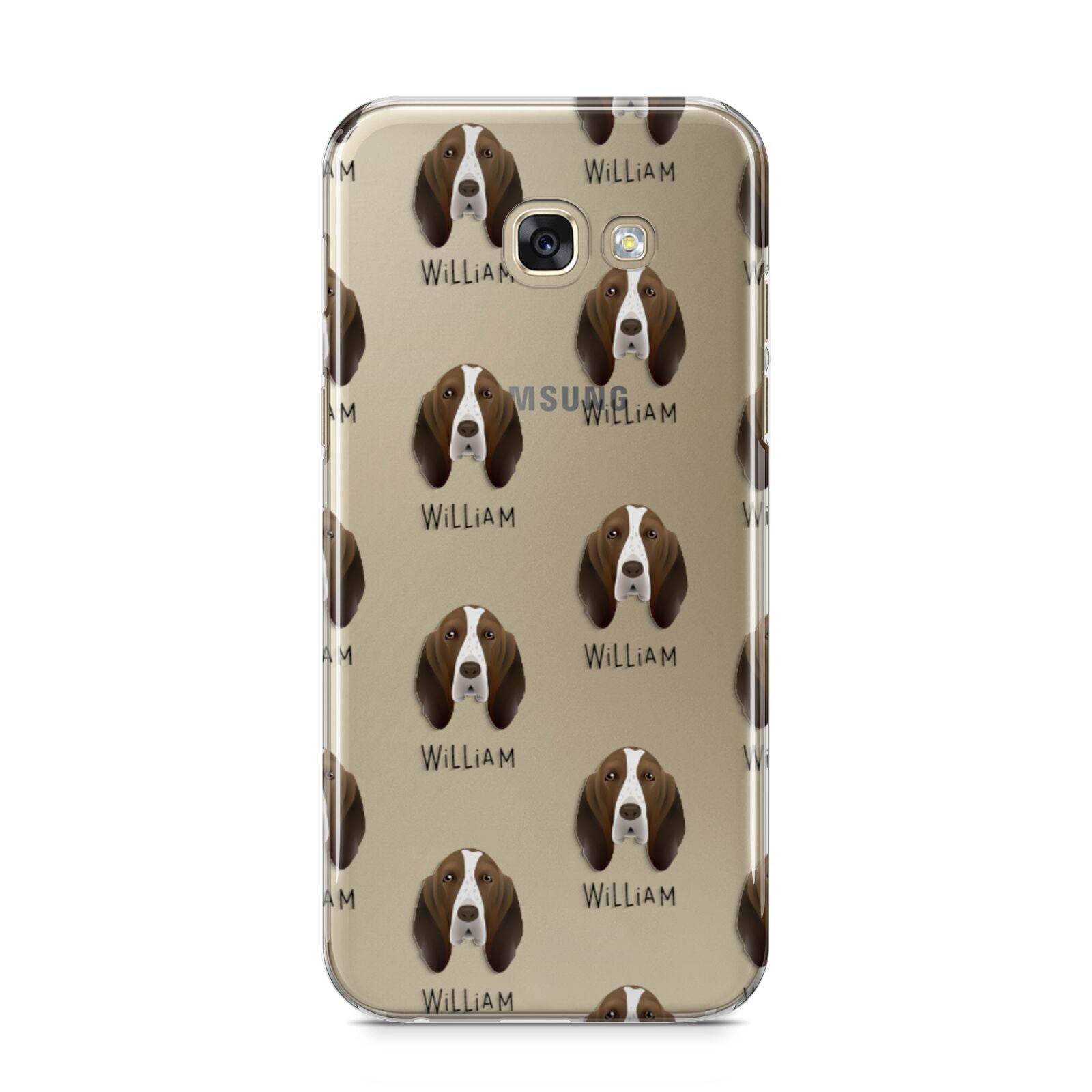 Bracco Italiano Icon with Name Samsung Galaxy A5 2017 Case on gold phone