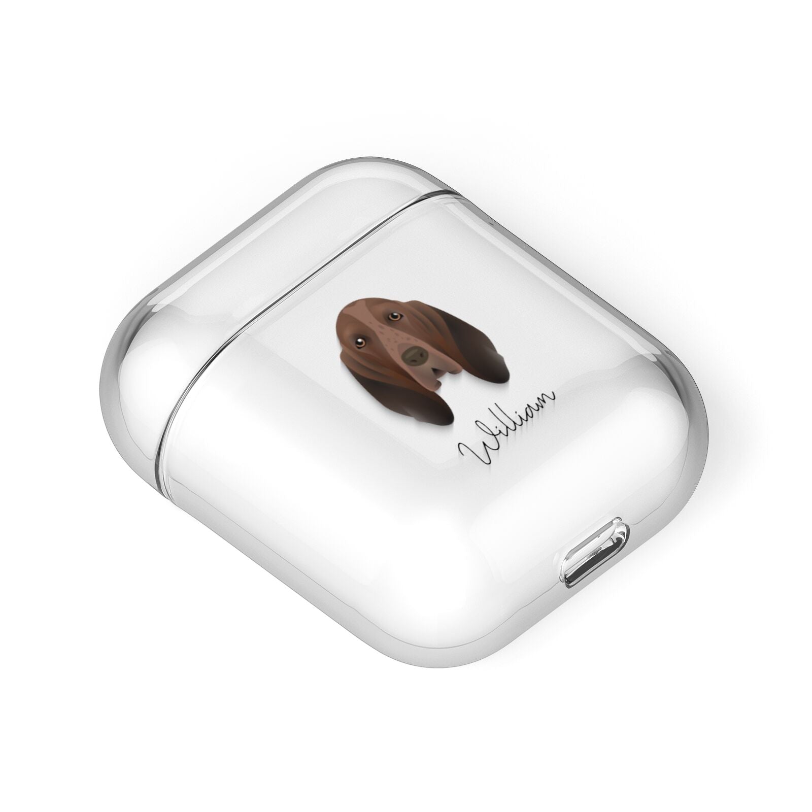 Bracco Italiano Personalised AirPods Case Laid Flat