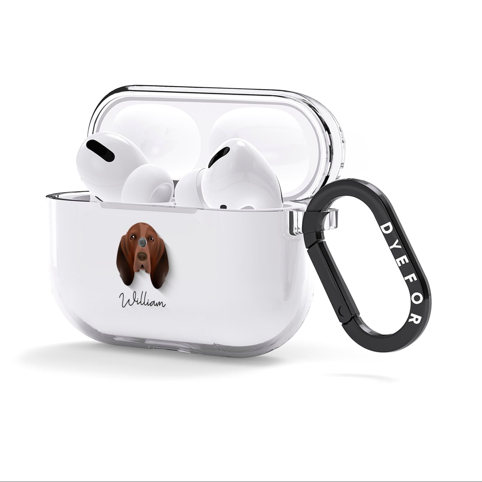 Bracco Italiano Personalised AirPods Clear Case 3rd Gen Side Image