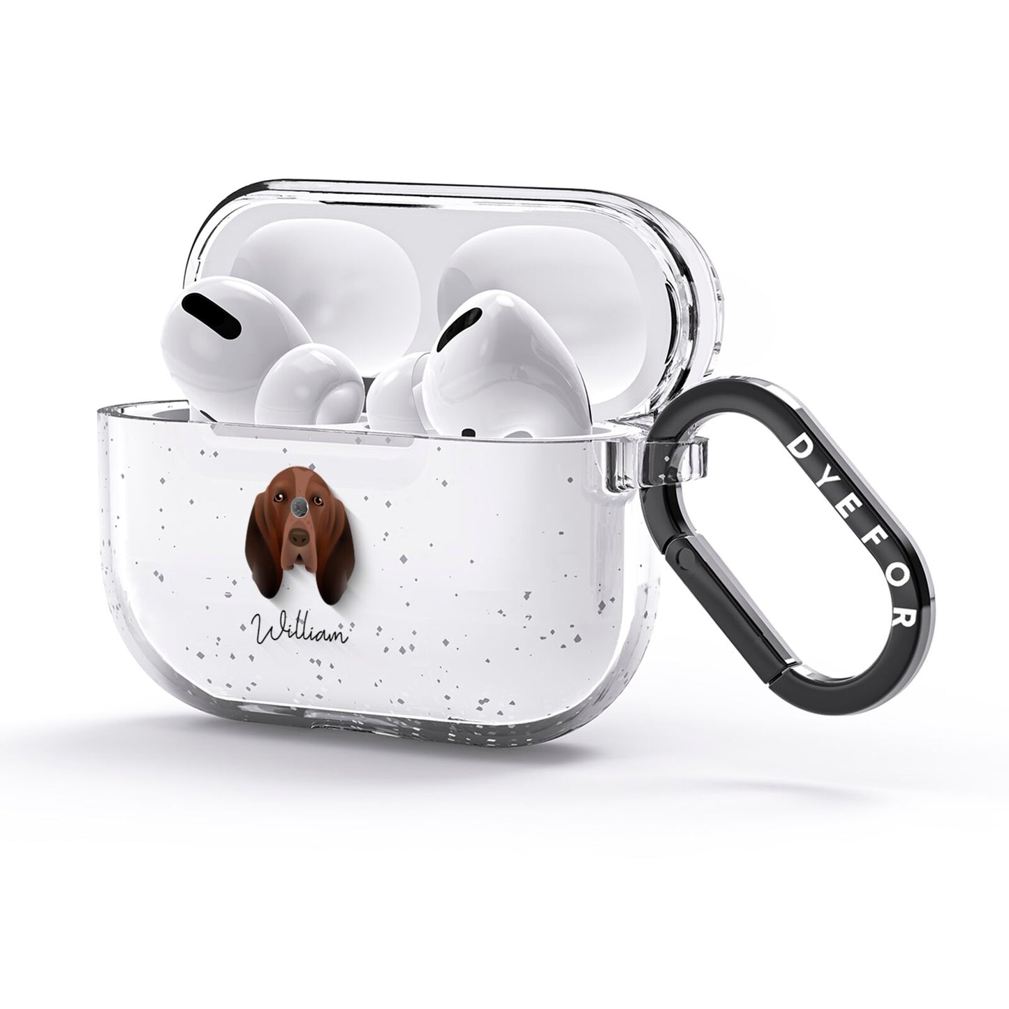 Bracco Italiano Personalised AirPods Glitter Case 3rd Gen Side Image