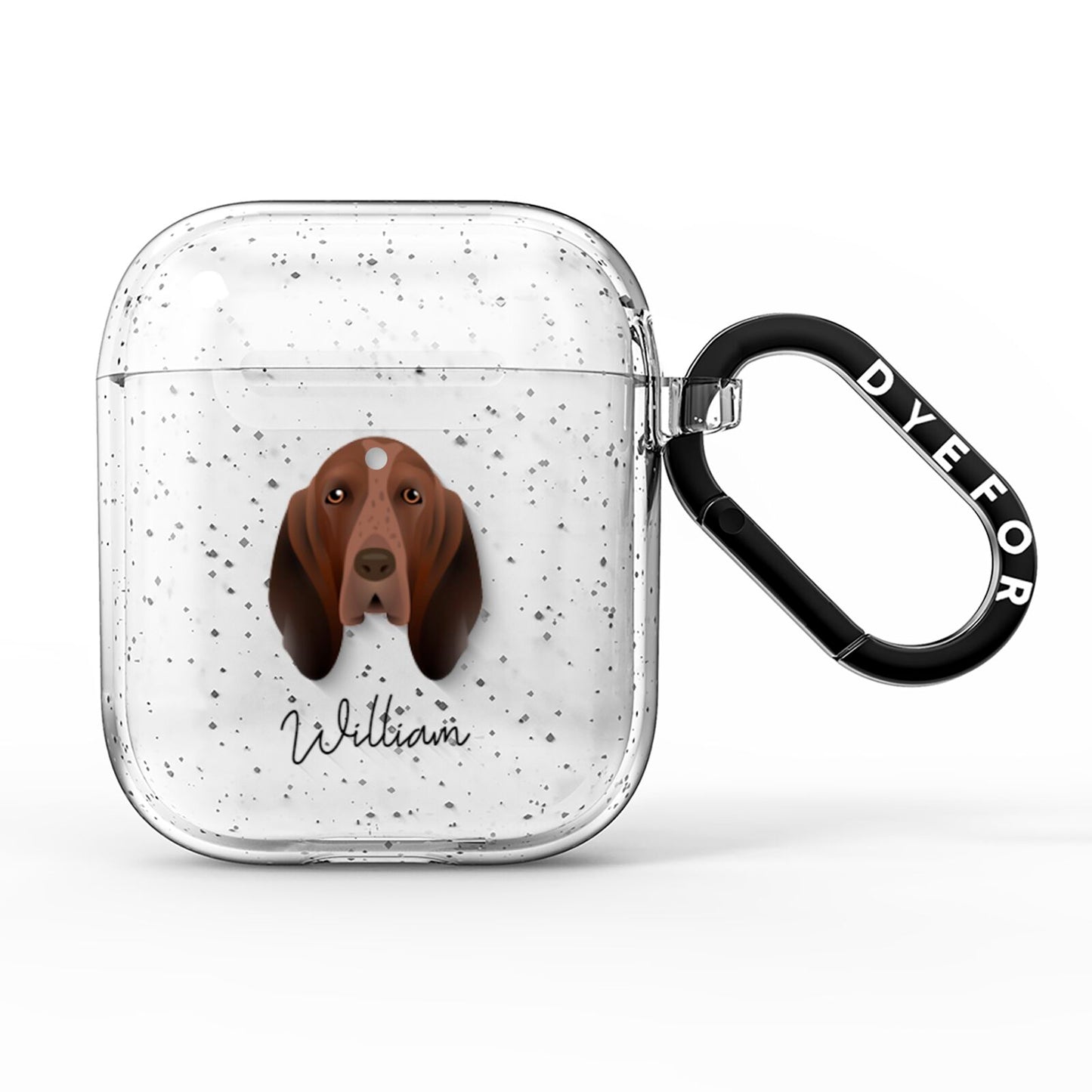 Bracco Italiano Personalised AirPods Glitter Case