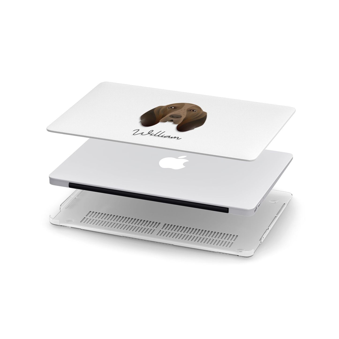 Bracco Italiano Personalised Apple MacBook Case in Detail