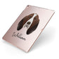 Bracco Italiano Personalised Apple iPad Case on Rose Gold iPad Side View