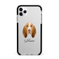 Bracco Italiano Personalised Apple iPhone 11 Pro Max in Silver with Black Impact Case