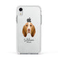 Bracco Italiano Personalised Apple iPhone XR Impact Case White Edge on Silver Phone