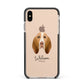 Bracco Italiano Personalised Apple iPhone Xs Max Impact Case Black Edge on Gold Phone