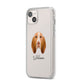 Bracco Italiano Personalised iPhone 14 Plus Clear Tough Case Starlight Angled Image