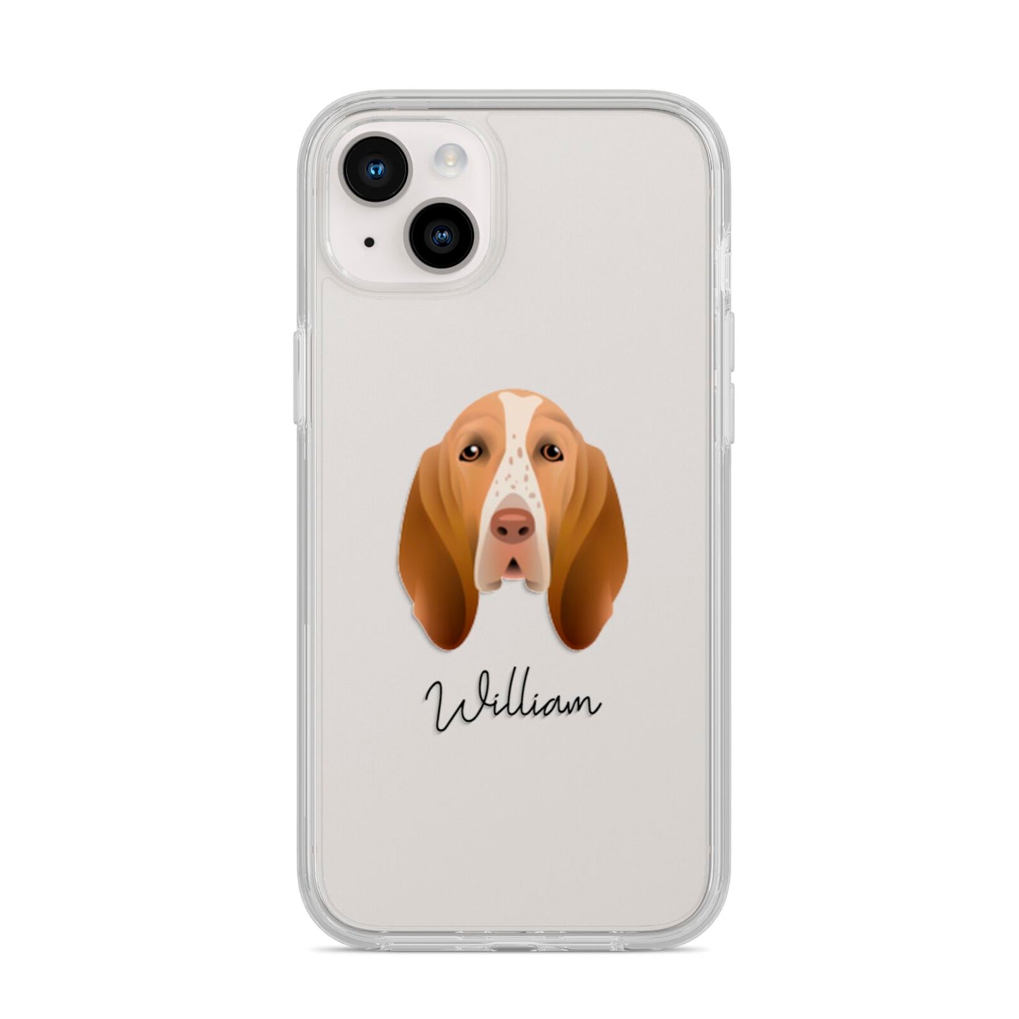 Bracco Italiano Personalised iPhone 14 Plus Clear Tough Case Starlight