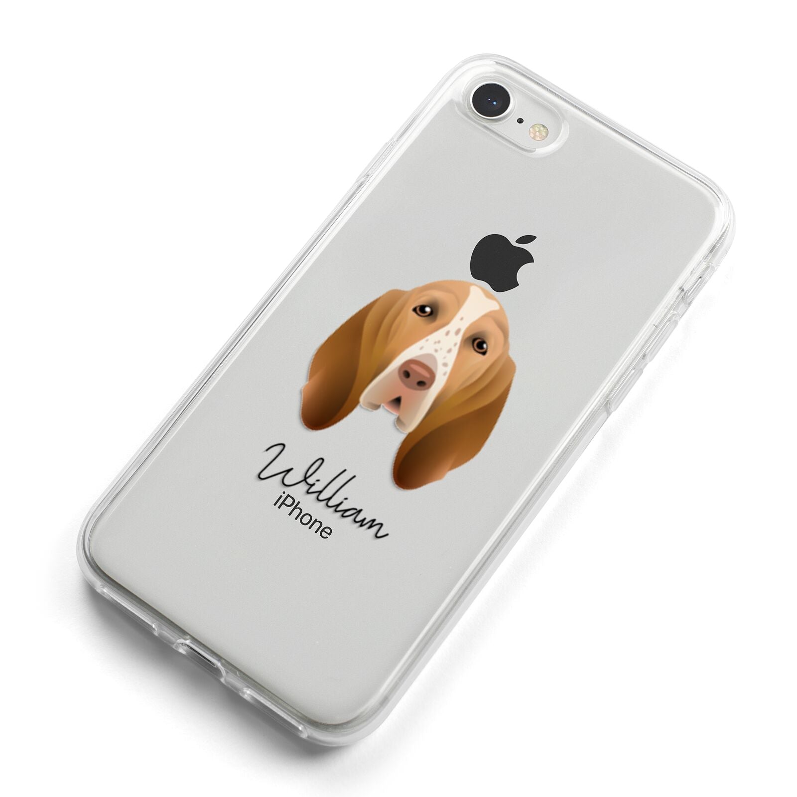 Bracco Italiano Personalised iPhone 8 Bumper Case on Silver iPhone Alternative Image