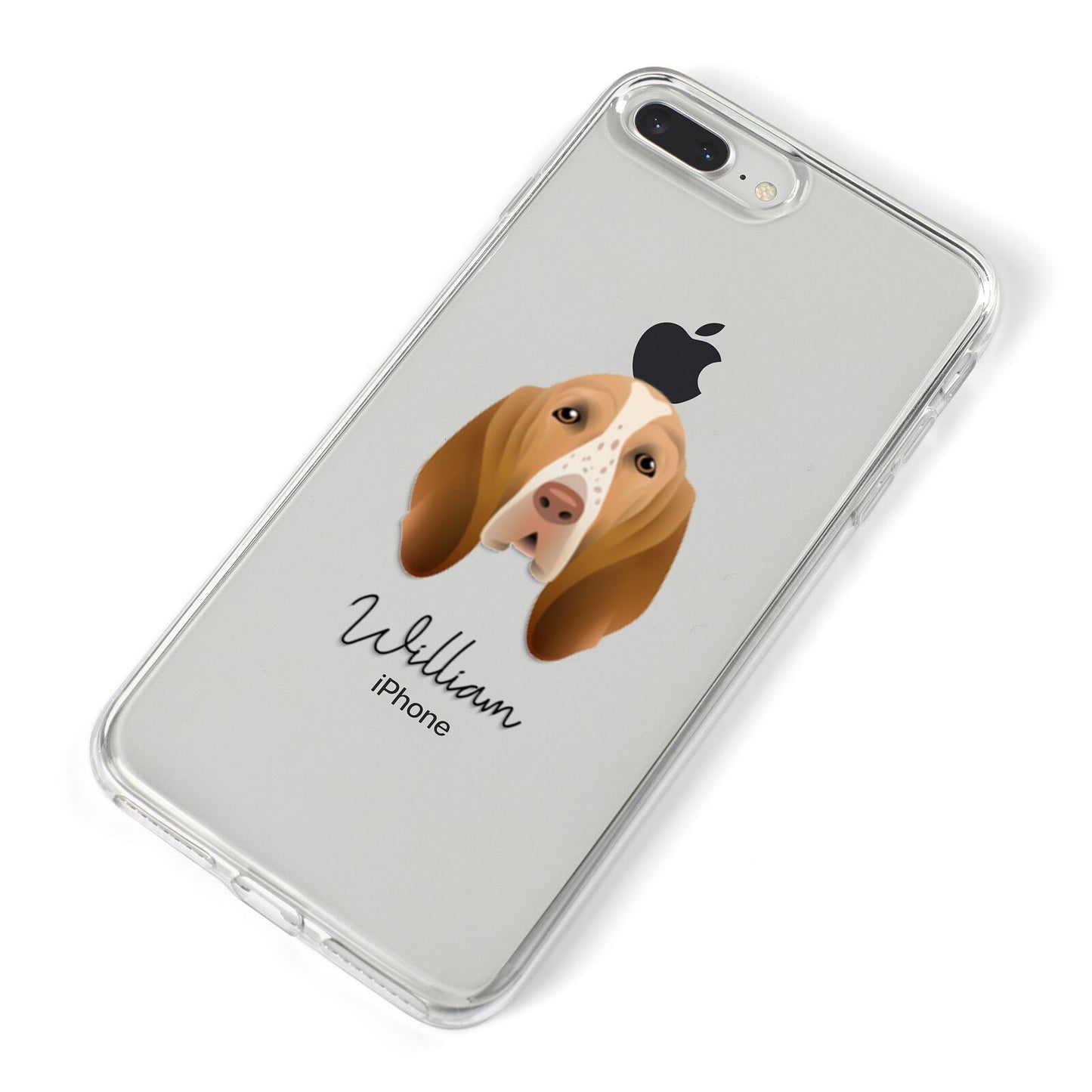 Bracco Italiano Personalised iPhone 8 Plus Bumper Case on Silver iPhone Alternative Image