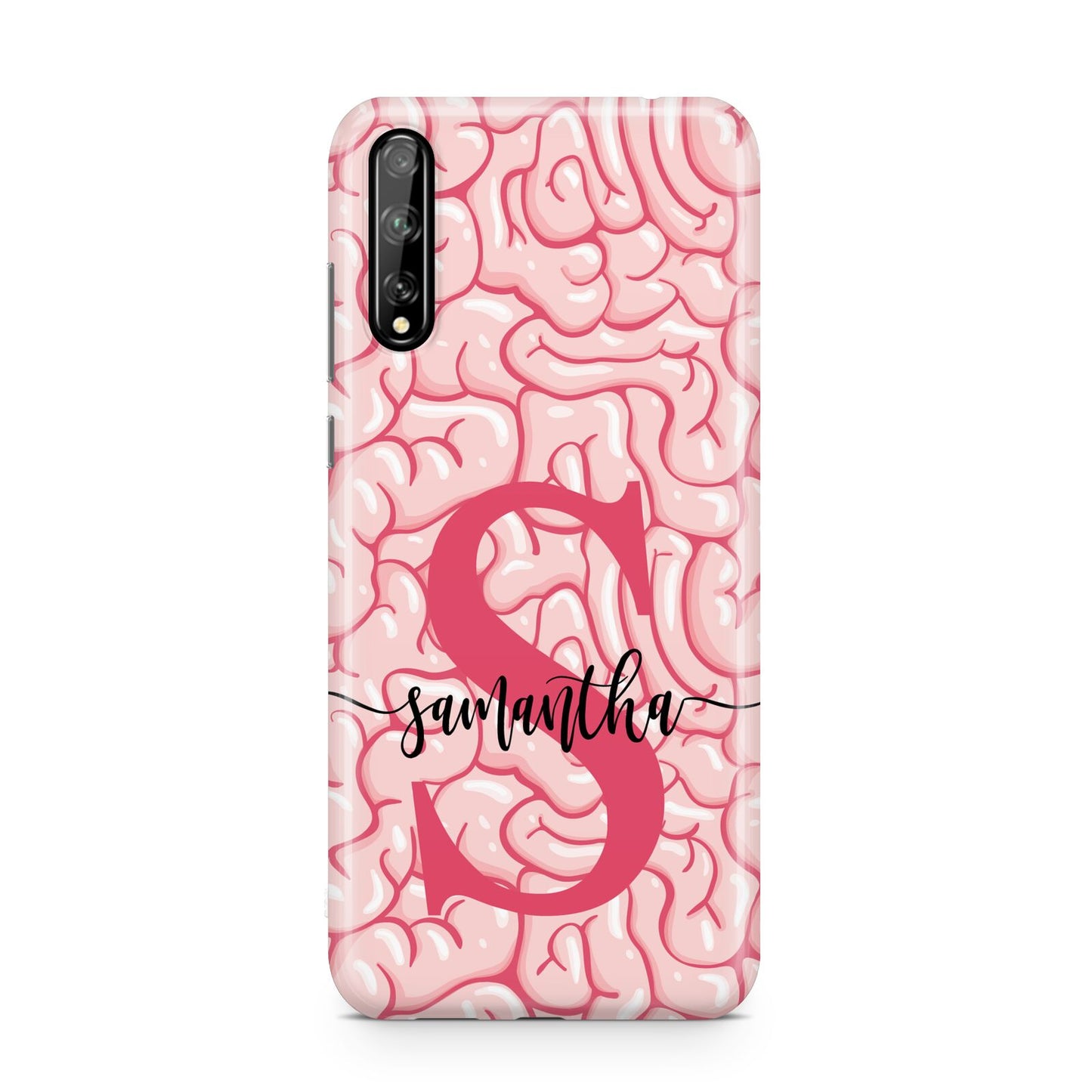 Brain Background with Monogram and Text Huawei Enjoy 10s Phone Case