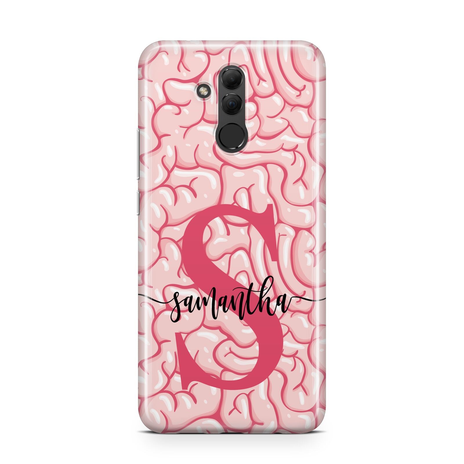 Brain Background with Monogram and Text Huawei Mate 20 Lite