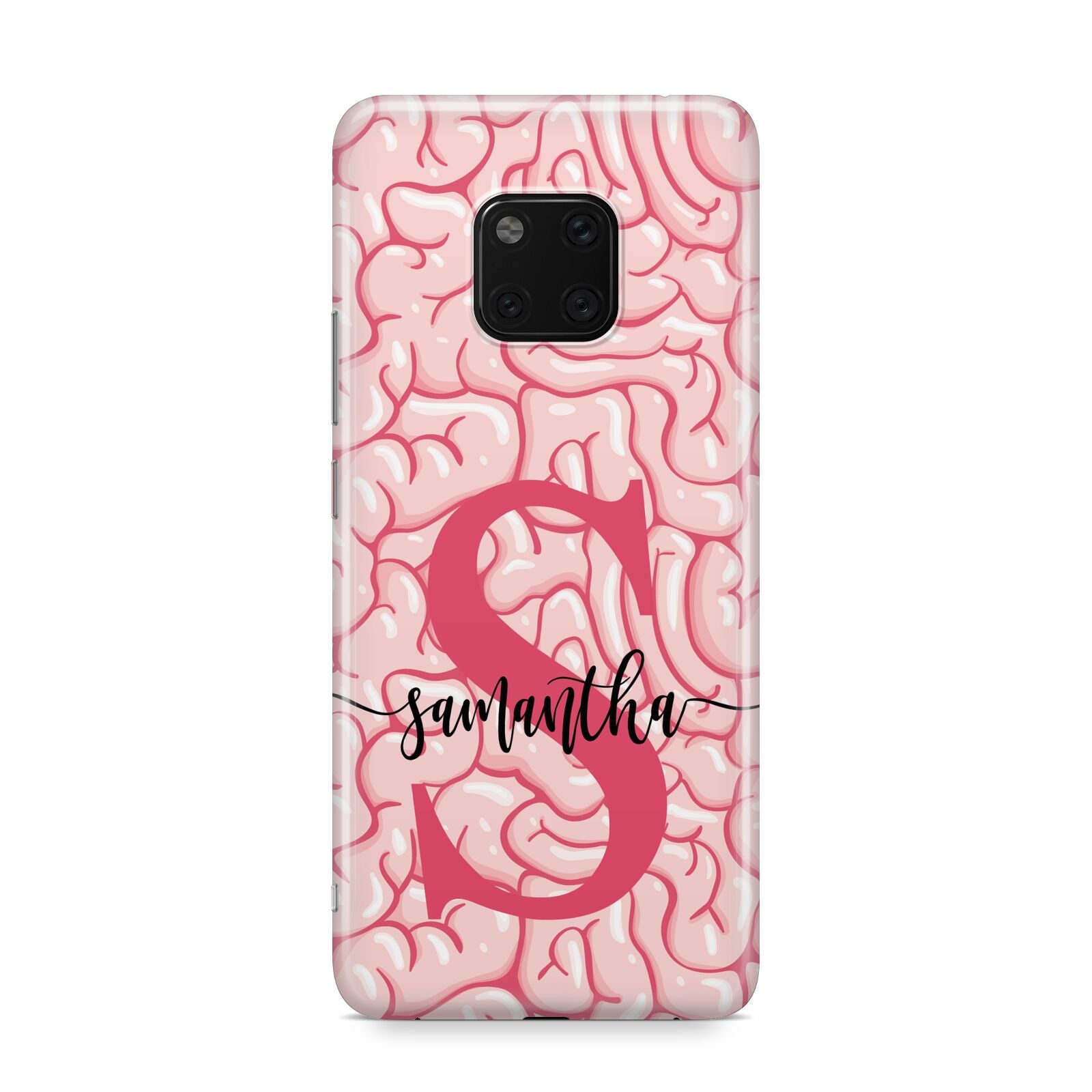 Brain Background with Monogram and Text Huawei Mate 20 Pro Phone Case