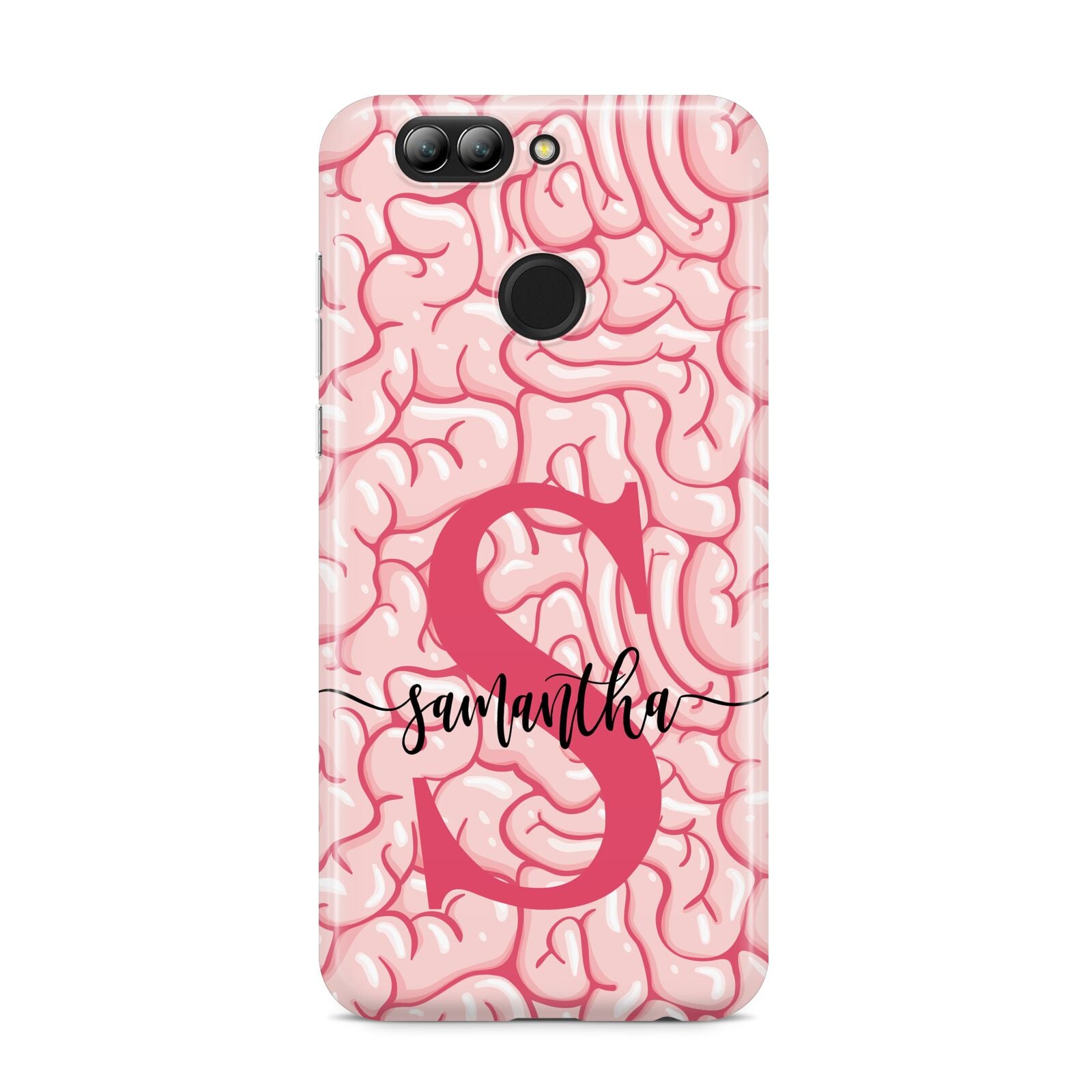 Brain Background with Monogram and Text Huawei Nova 2s Phone Case