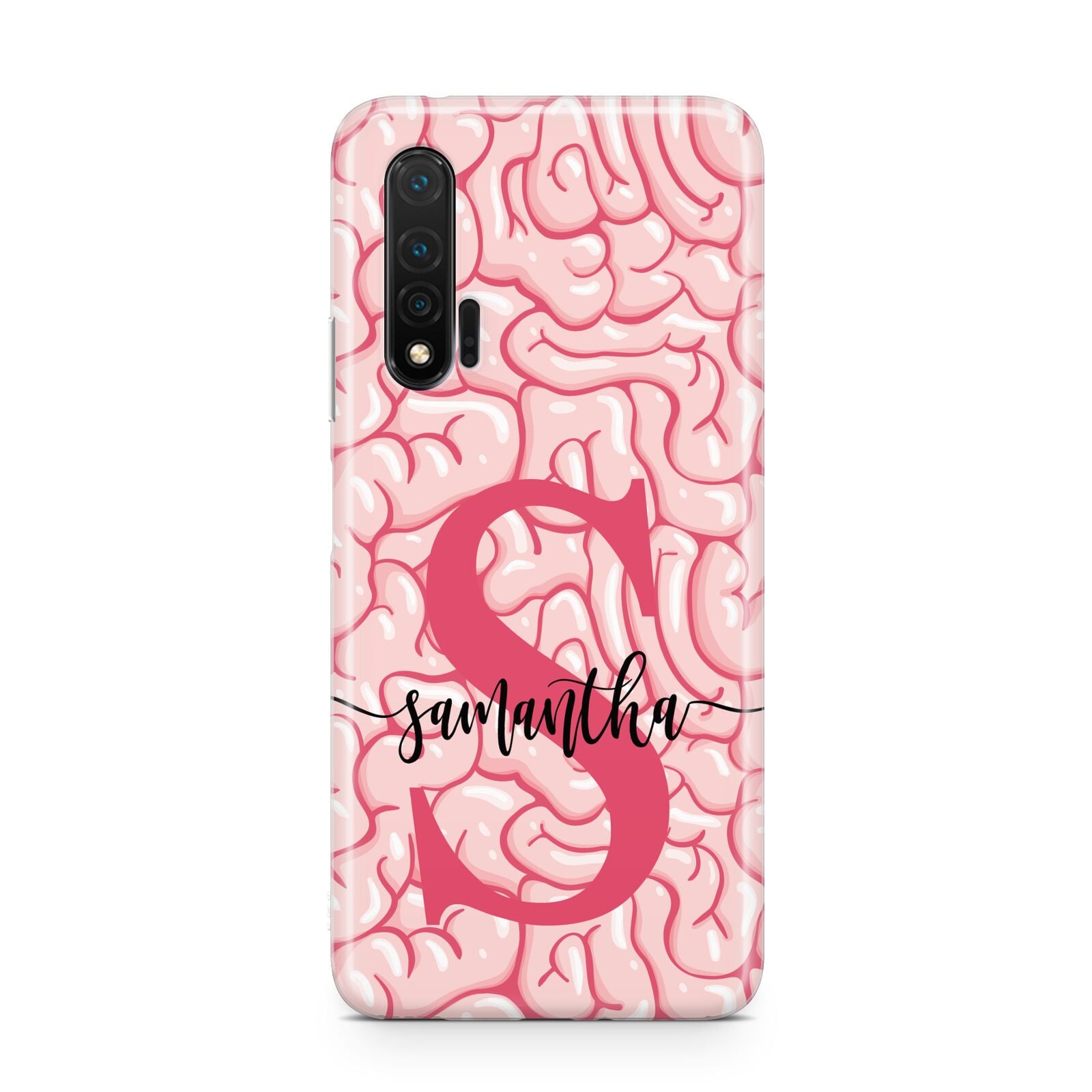 Brain Background with Monogram and Text Huawei Nova 6 Phone Case