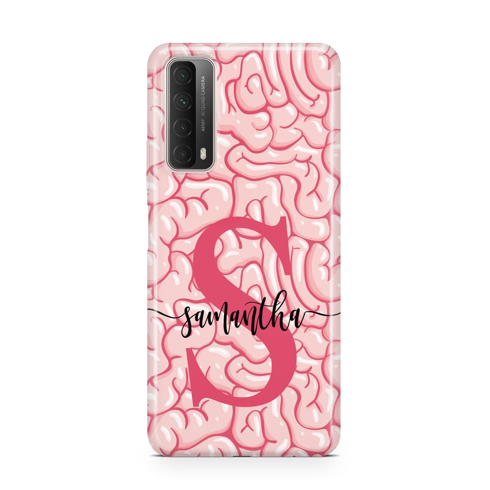 Brain Background with Monogram and Text Huawei P Smart 2021